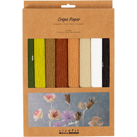 Creativ company https: www.cchobby.nl crepepapier-vel-25x60-cm-crepe-verhouding-180-105-gr-naturel-8-vel-1-doos