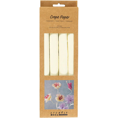 Creativ company https: www.cchobby.nl crepepapier-vel-25x60-cm-crepe-verhouding-180-105-gr-off-white-4-vel-1-doos