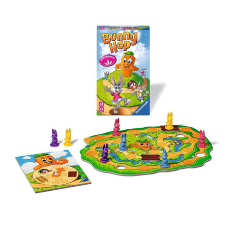 Ravensburger bunny hop konijnenrace pocket bordspel