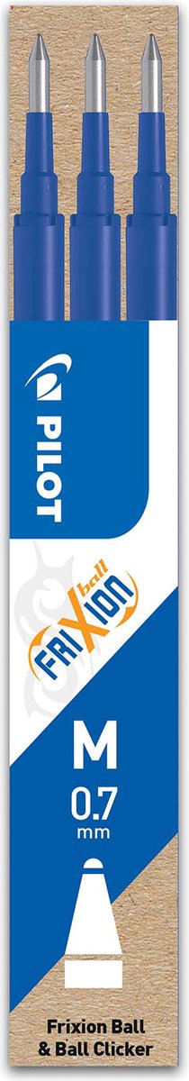 Pilot set van 3 - vulling frixion ball 0.7 - blauw - medium penpunt