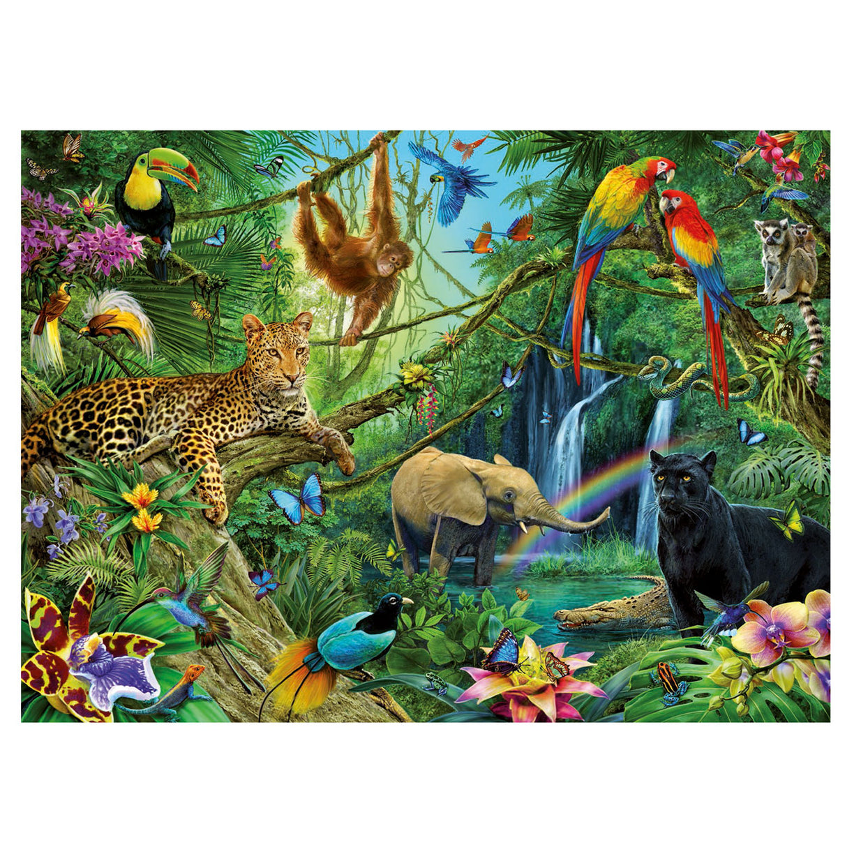 Ravensburger dieren in de jungle, 200st. xxl