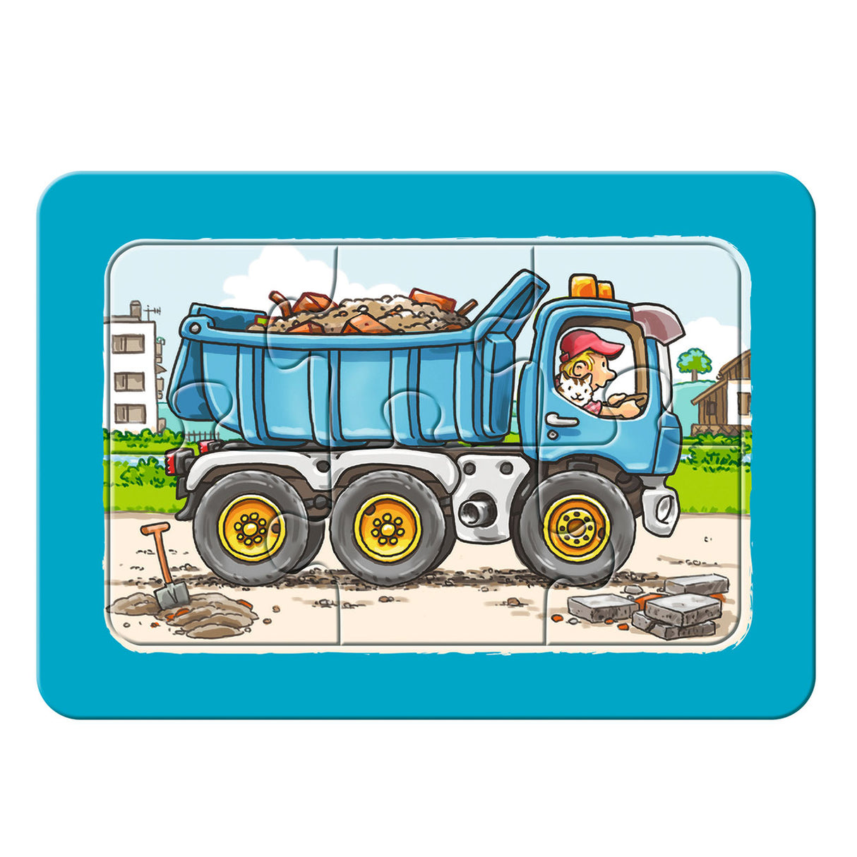 Ravensburger Graafmachine tractor en kiepauto 3x6 stuks