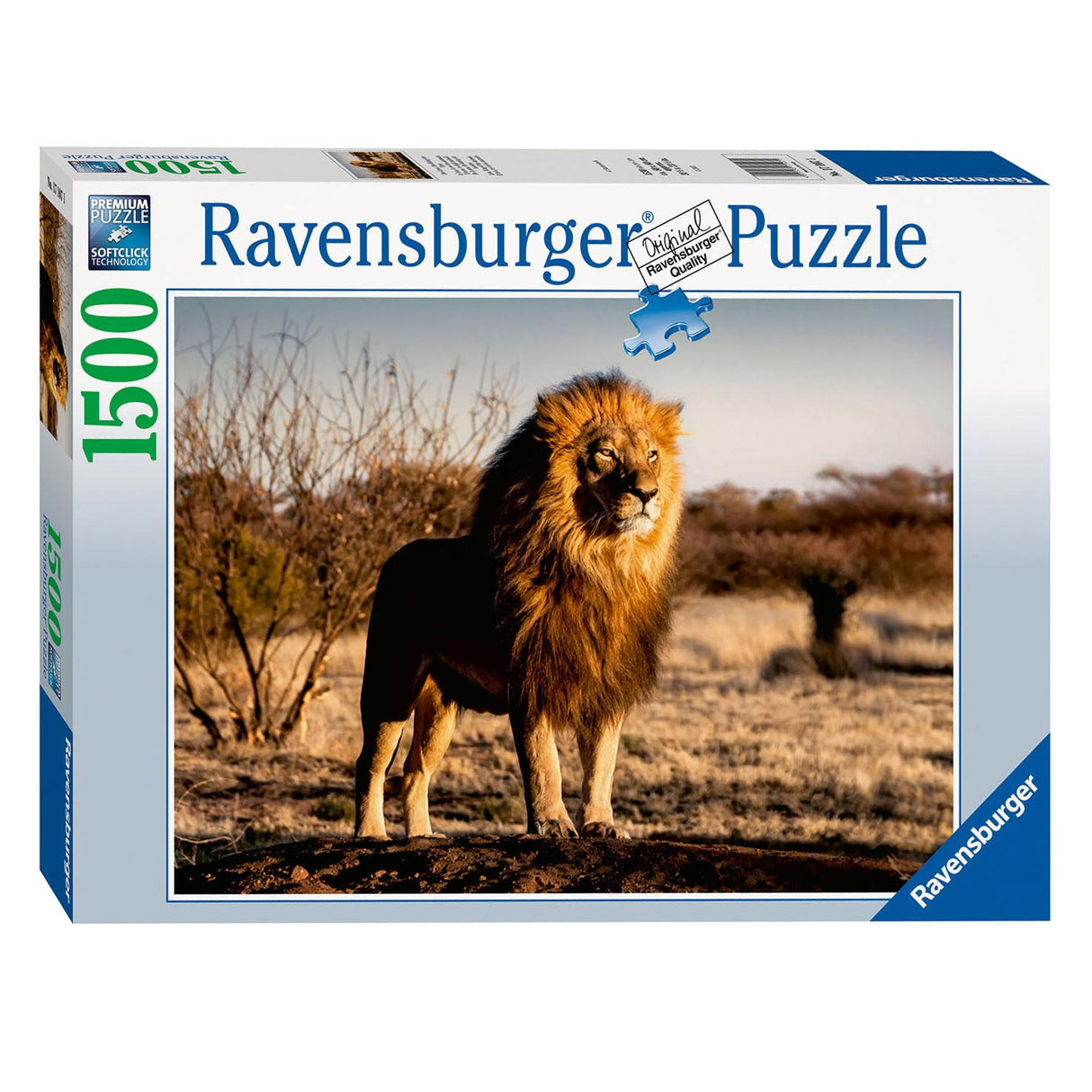 De Ravensburger de Leeuw de Kinnek vun den Déieren huet de Puzzzel, 1500st.