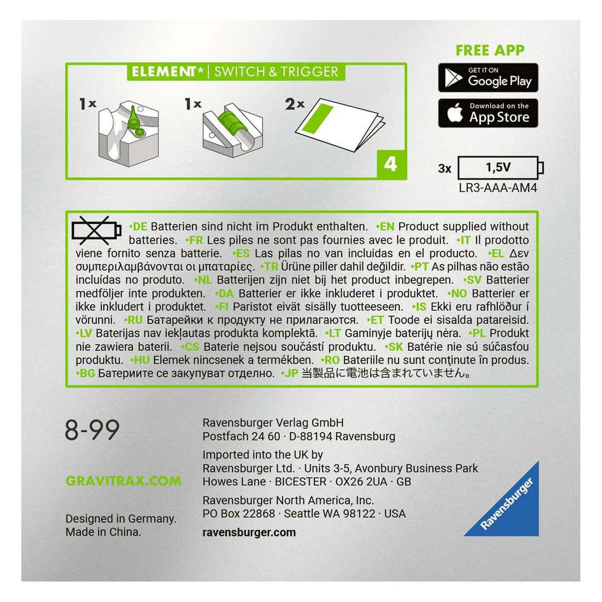 Ravensburger gravitrax element switch trigger uitbreidingsset