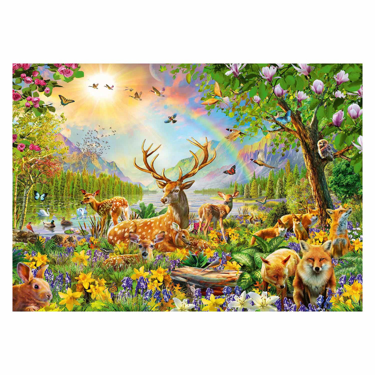 Ravensburger puzzel mooie hertenfamilie - legpuzzel - 200 xxl stukjes