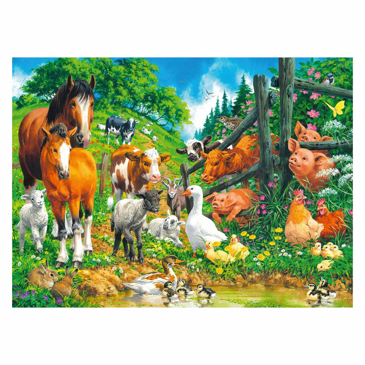 Ravensburger Puzzle Déieren Treffen 100st. Xxl