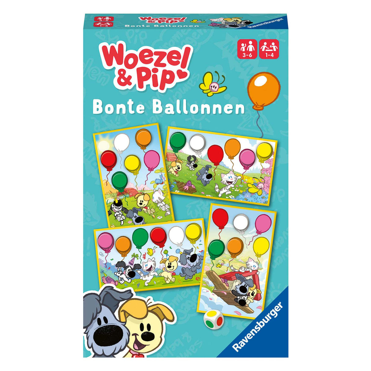 Ravensburger pip bonte ballonnen kleuren herkennen spel