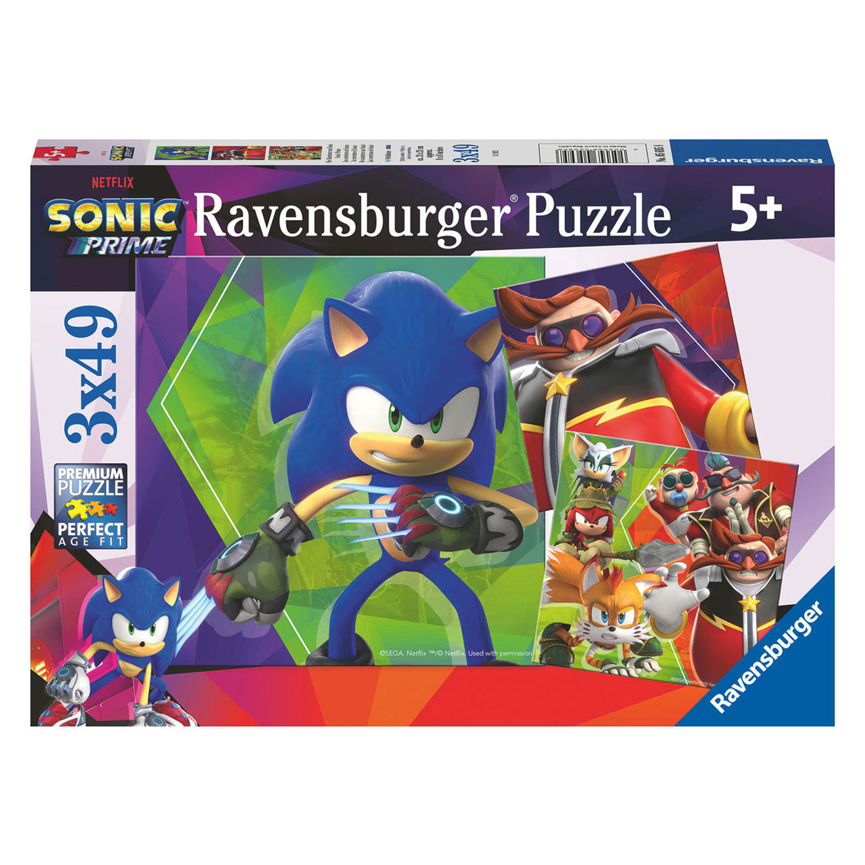 Ravensburger - Sonic Prime Legpuzzel 3x49st.