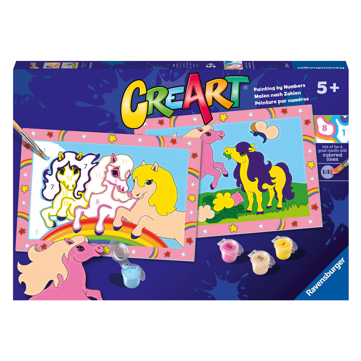 Ravensburger creart schilderen op nummer springende pony's