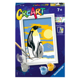 Ravensburger creart schilderen op nummer pinguïn familie