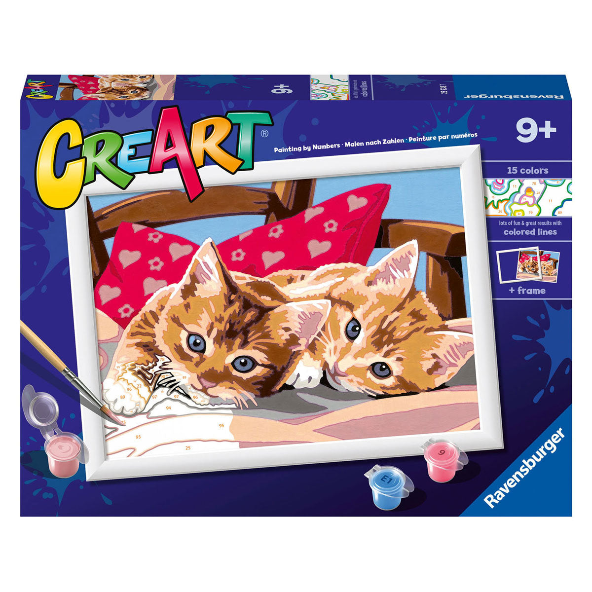 Ravensburger creart schilderen op nummer - twee knuffelige katten