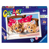 Ravensburger creart schilderen op nummer twee knuffelige katten