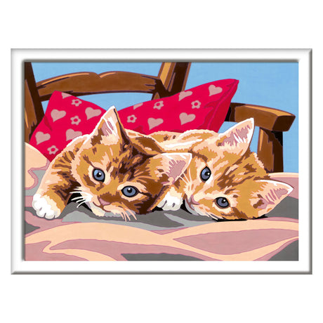 Ravensburger CreArt Schilderen op Nummer Twee Knuffelige Katten