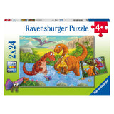 Ravensburger Legpuzzel Spelende Dino's, 2x24st.