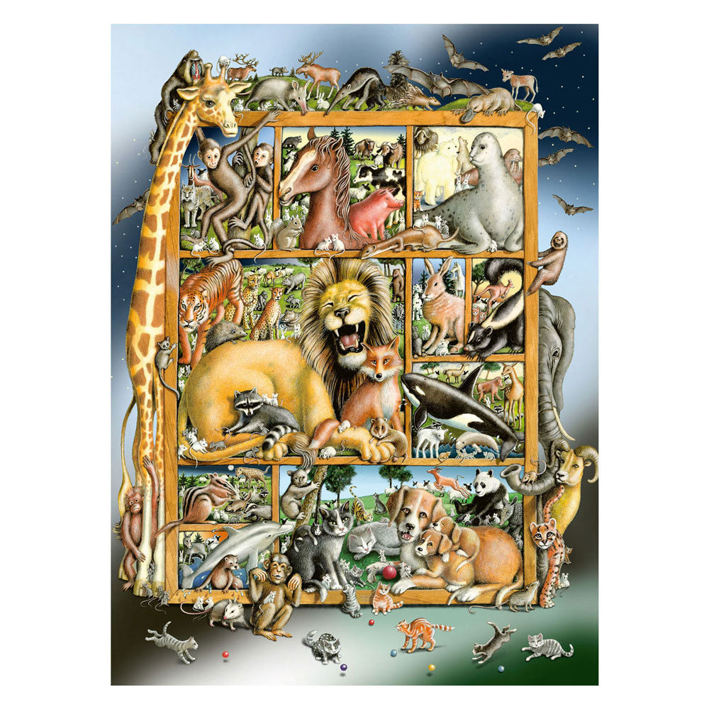 Ravensburger puzzel dieren collage - legpuzzel - 100 xxl stukjes