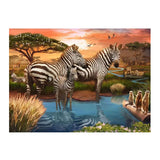 Ravensburger legpuzzel zebra's bij de drinkplaats, 500 stukjes