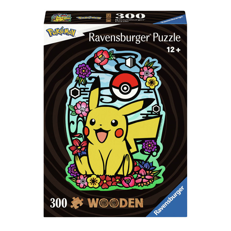 Ravensburger houten legpuzzel pokémon pikachu, 300st.