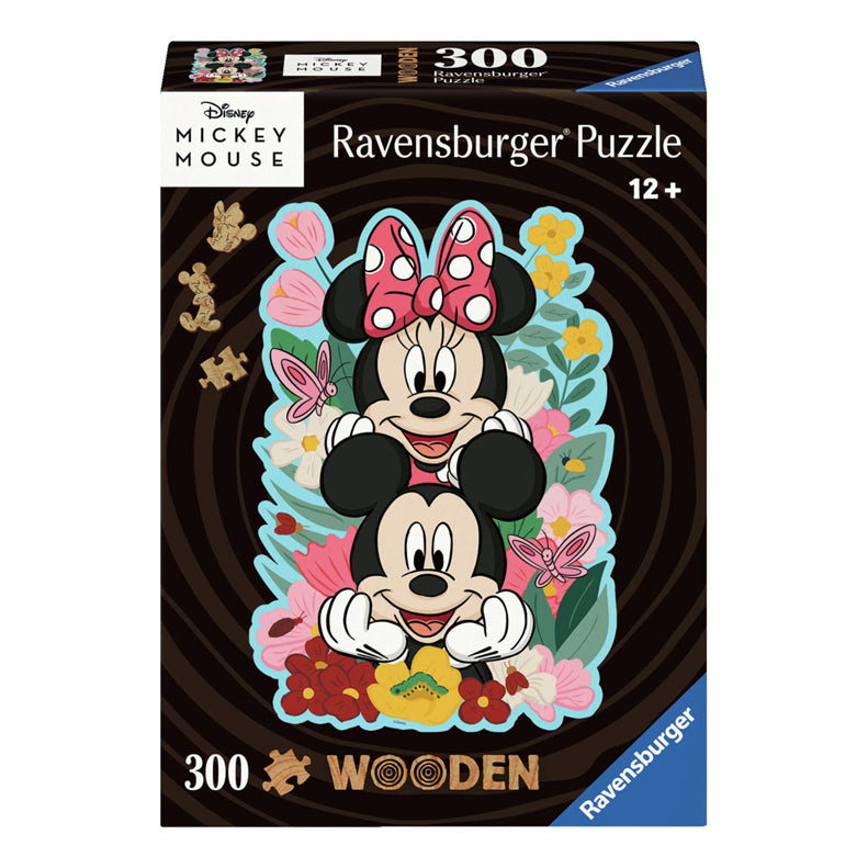 Ravensburger houten legpuzzel mickey mouse minnie mouse, 300st.