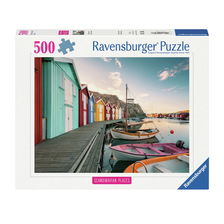 Ravensburger legpuzzel bootshauser in smogen, schweden, 500st.