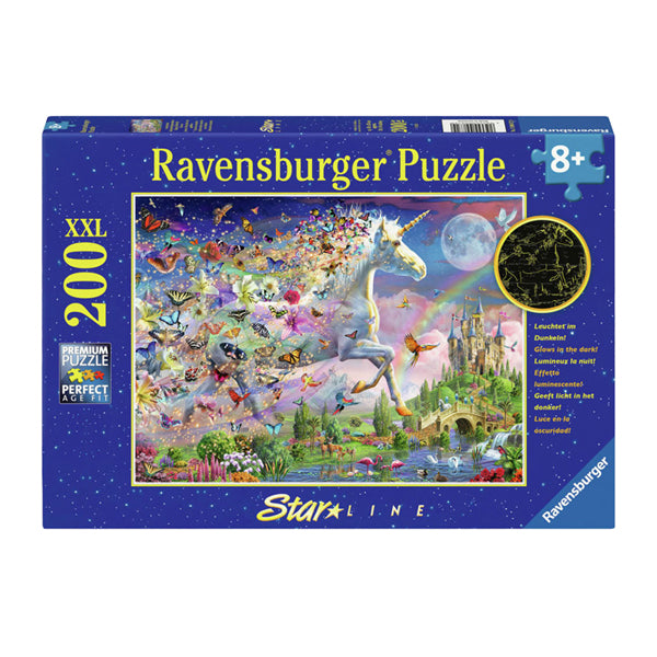 Ravensburger legpuzzel xxl fantasy unicorn star line, 200st.