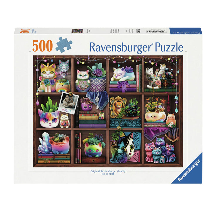 Ravensburger legpuzzel cubby cats and succulents, 500st.