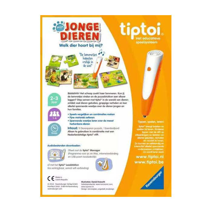 Tiptoi mijn jonge dieren - interactief spel voor 1-4 jaar - ravensburger