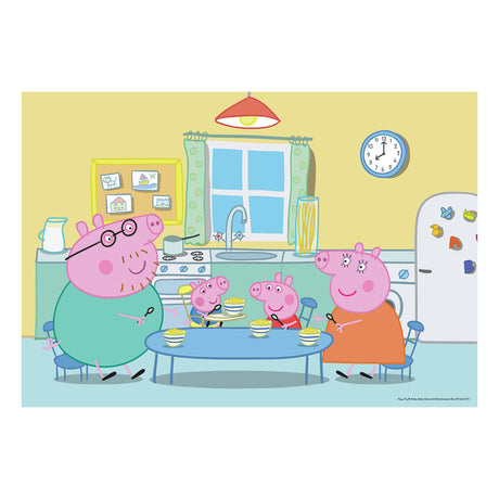 Ravensburger puzzel thuis bij peppa pig - twee puzzels - 12 stukjes - kinderpuzzel