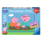 Ravensburger Legpuzzel Gelukkige Familie Peppa Pig, 2x24st.