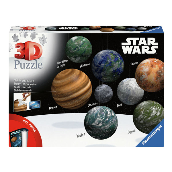 Ravensburger 3D Puzzel Star Wars Planet Of The Galaxy, 531st.