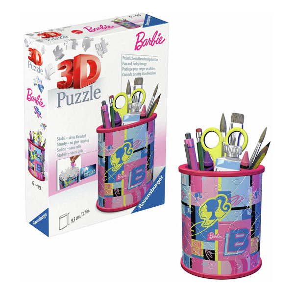 Ravensburger 3d puzzel pennenbak barbie, 54st.