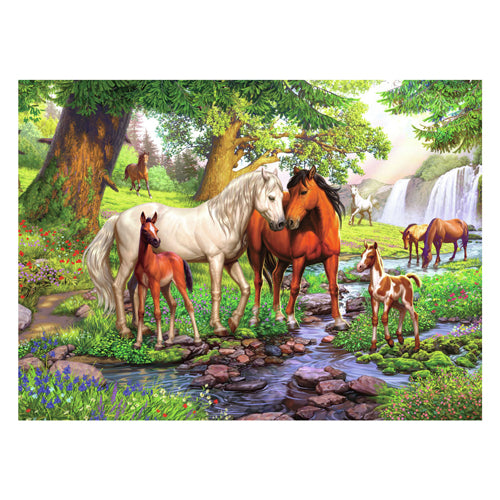 Ravensburger legpuzzel xxl wilde paarden bij de rivier, 300st.