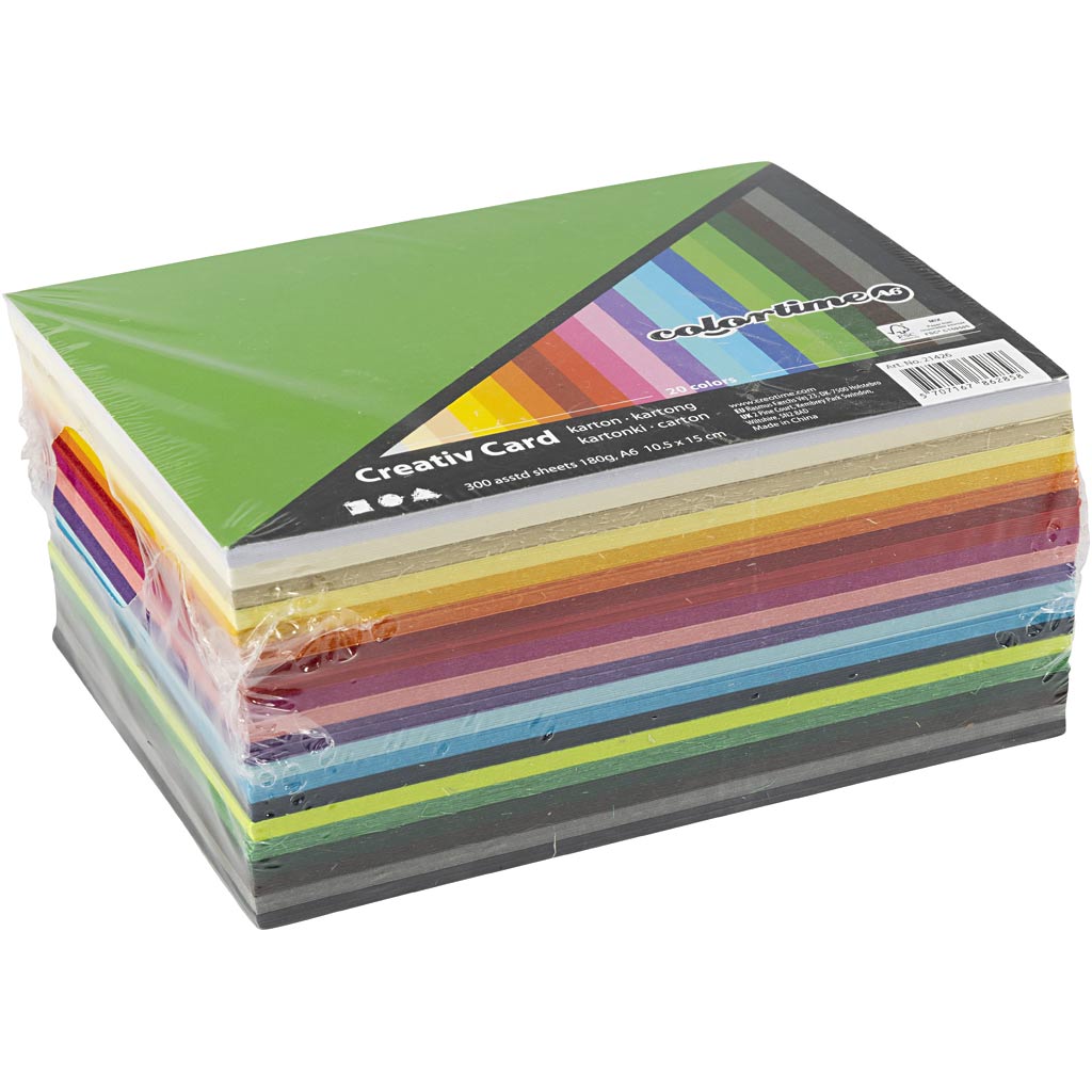 Https: www.cchobby.nl gekleurd-karton-a6-vel-105x148-mm-180-gr-diverse-kleuren-300-div-vellen-1-doos