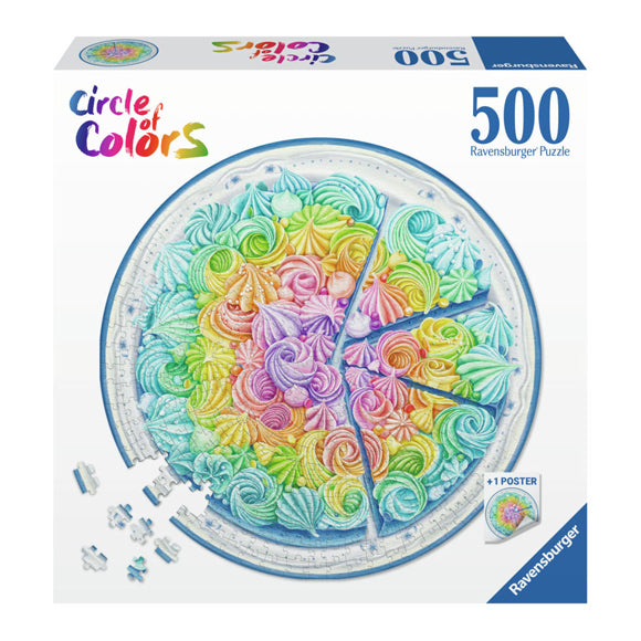 Ravensburger Legpuzzel Rond Rainbow Cake, 500st.