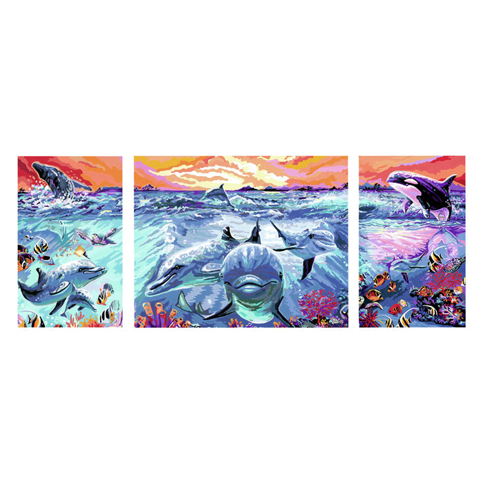 Ravensburger creart schilderen op nummer - dolphins at sunset