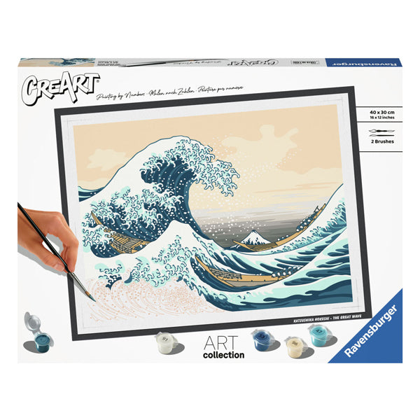 Ravensburger creart schilderen op nummer - hoksusai: the great wave