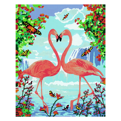 Ravensburger creart schilderen op nummer - flamingo love