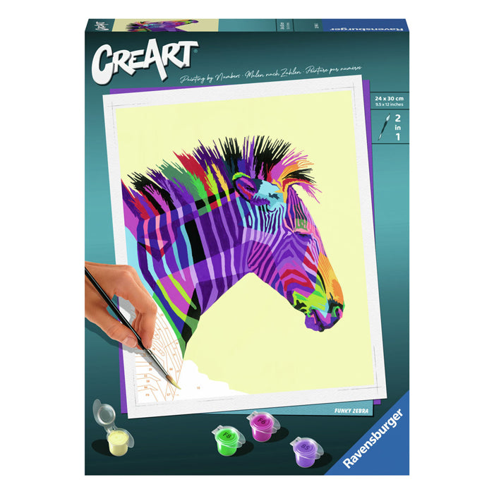 Ravensburger CreArt Schilderen op Nummer Zebra