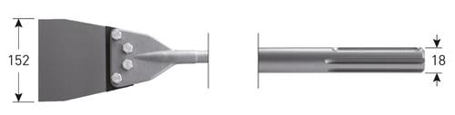 Rotec sds max spachtelbeitel 152x630mm