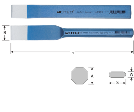 Rotec sleuvenbeitel plat 26x240mm