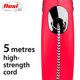 Flexi rollijn classic cord rood