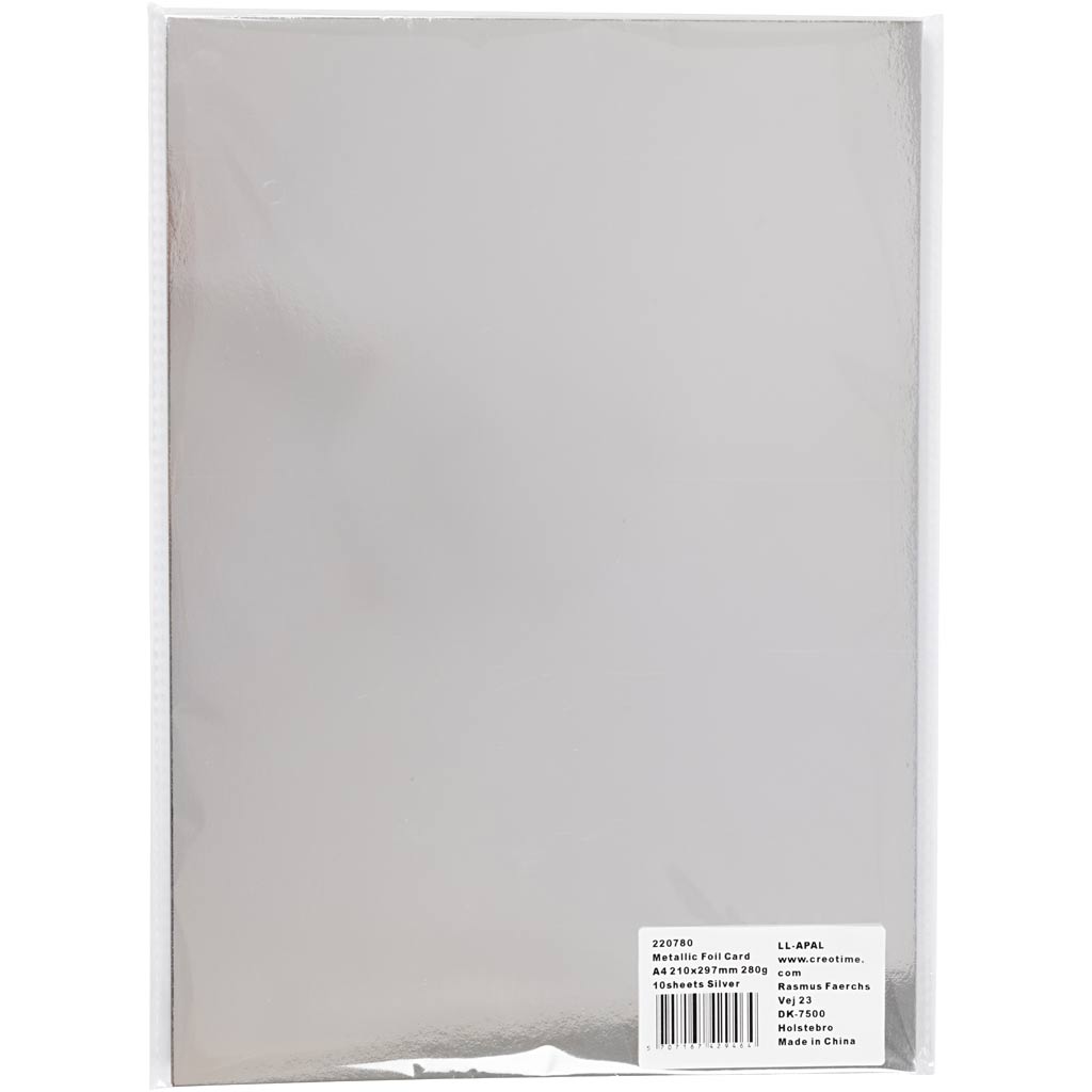 Creativ company https: www.cchobby.nl metallic-foliekarton-a4-vel-210x297-mm-280-gr-zilver-10-vel-1-doos