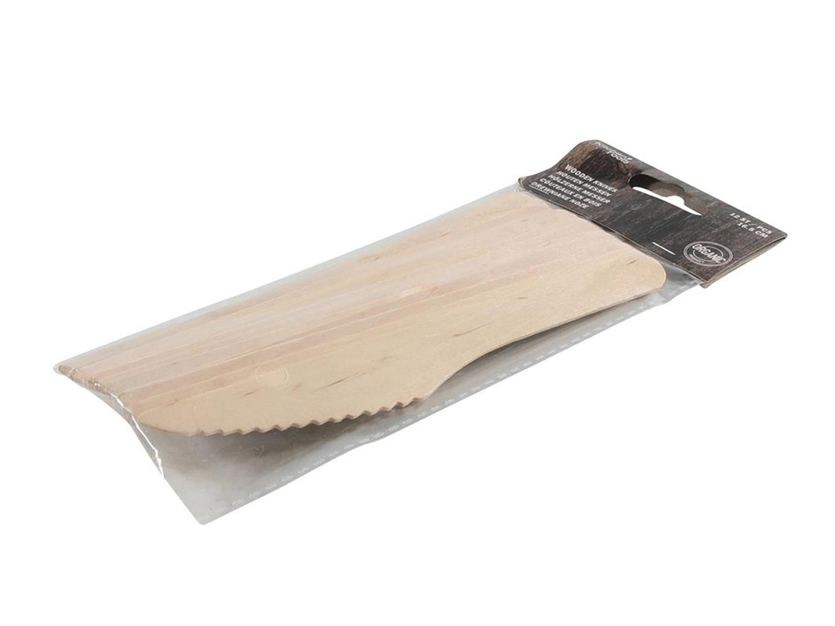 Kitchen tools houten mes pakje a 12 stuks
