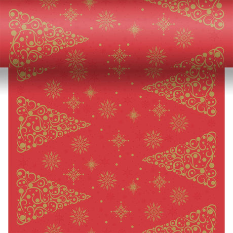 Duni 3-in1 noble tree placemat tafelloper 40x480cm cel