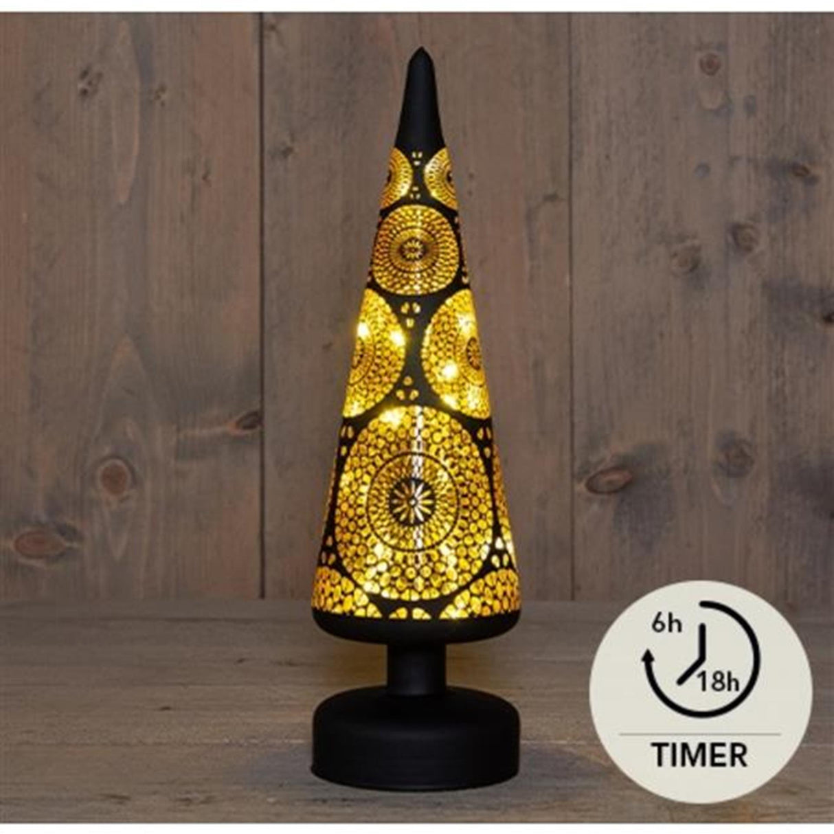 Anna's collection led kerstboompje glas marrakech 9x30cm