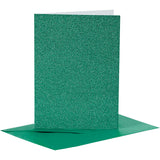 Creativ company https: www.cchobby.nl kaarten-en-enveloppen-afmeting-kaart-10-5x15-cm-afmeting-envelop-11-5x16-5-cm-glitter-110-250-gr-groen-4-set-1-doos