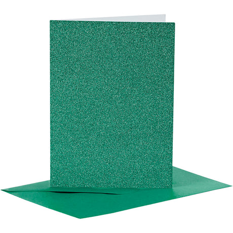 Creativ company https: www.cchobby.nl kaarten-en-enveloppen-afmeting-kaart-10-5x15-cm-afmeting-envelop-11-5x16-5-cm-glitter-110-250-gr-groen-4-set-1-doos
