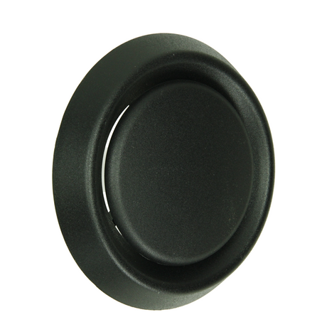 Renson 1068944 - inbouw afzuigventiel pvc 736 (dia 100) str 9005 (zwart) | 2 stuks