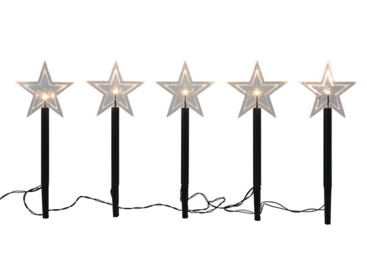 Svenska living tuinstekerset 5-delig led ster + timer