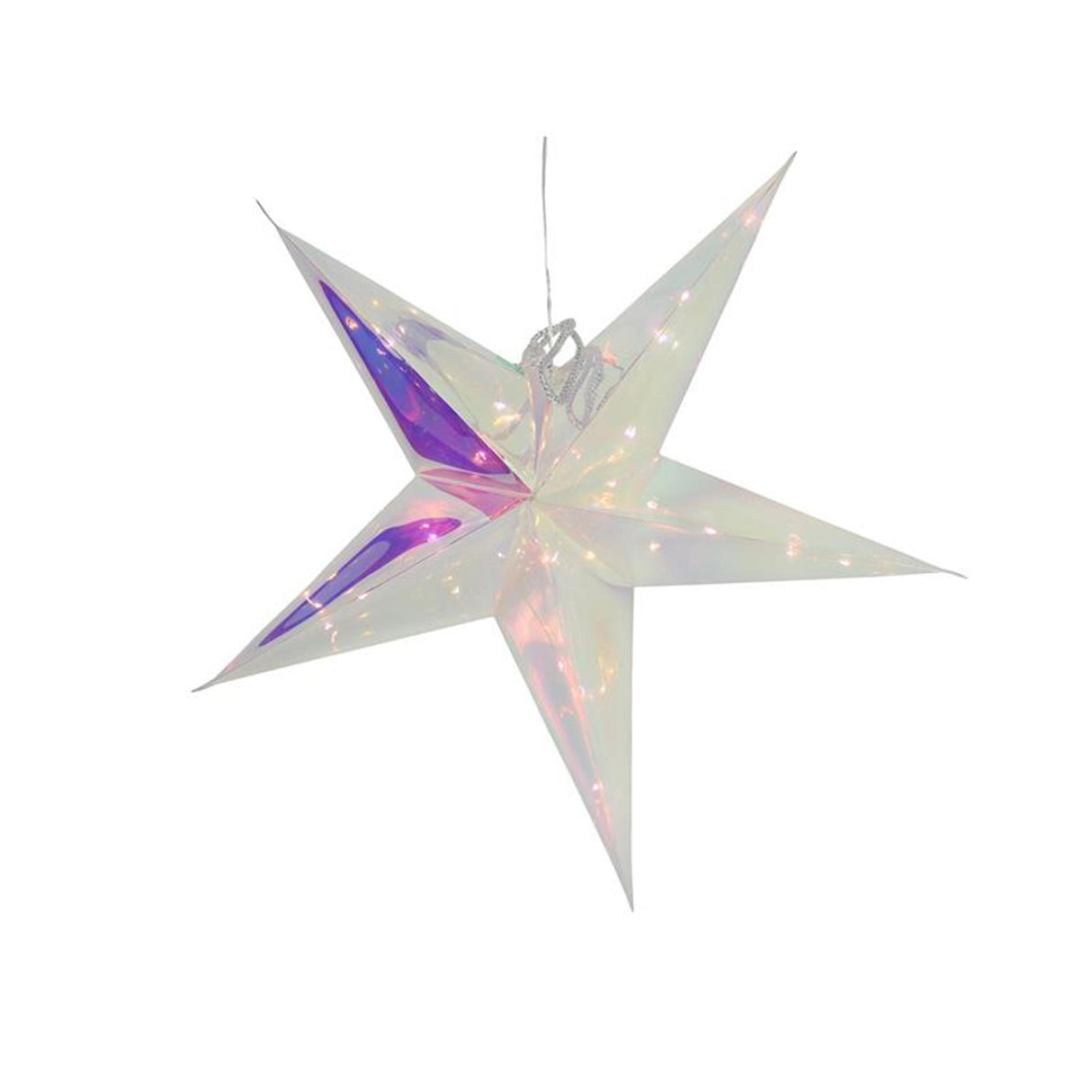 Svenska living ster iriserend 53cm 20led timer 2xaa