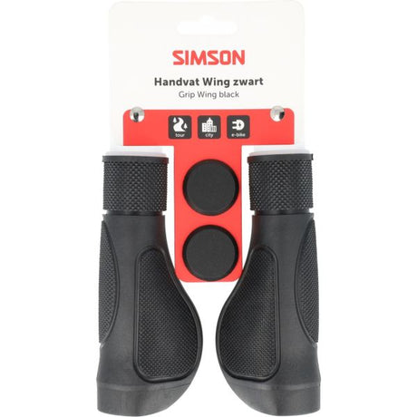 Simson handvatset wing zwart